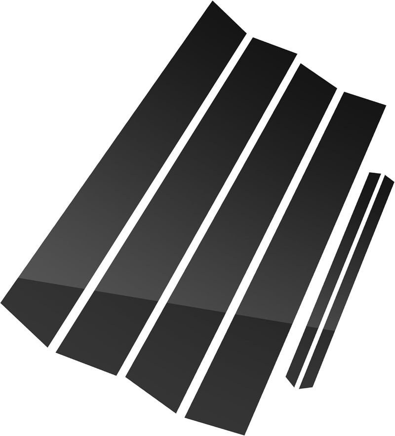 BASIKER 6 Pcs Compatible with Toyota Corolla 2014-2018 Door Window Trim Anti Scratch Stickers Door Pillar Moldings - Image 2